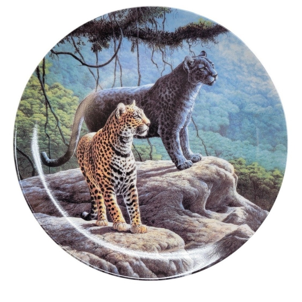 Edwin M Knowles The Jaguar Plate Lee Cable Great Cats 1989‎ OS Multi COA 8.5"